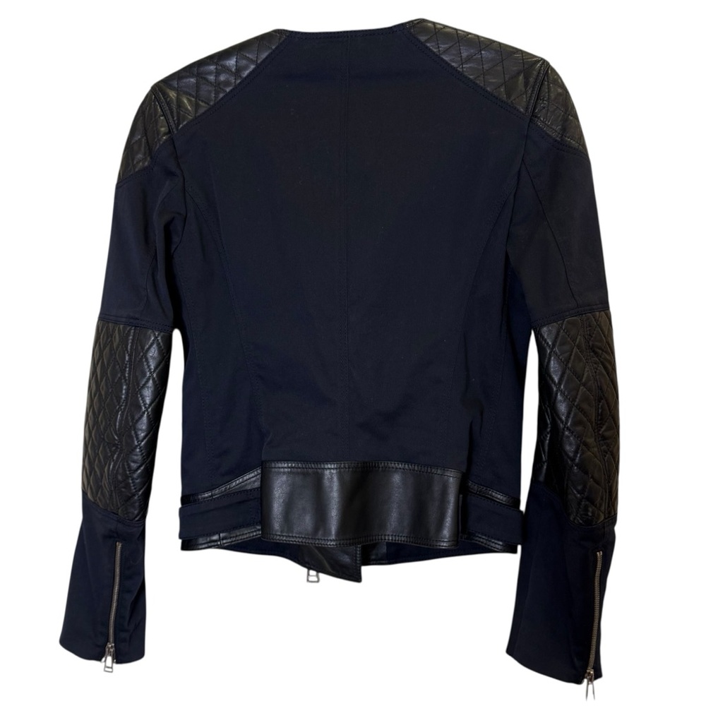 Women’s Belstaff Black Quilted Leather Moto Jacket sz EU 40/M - Picture 5 of 16